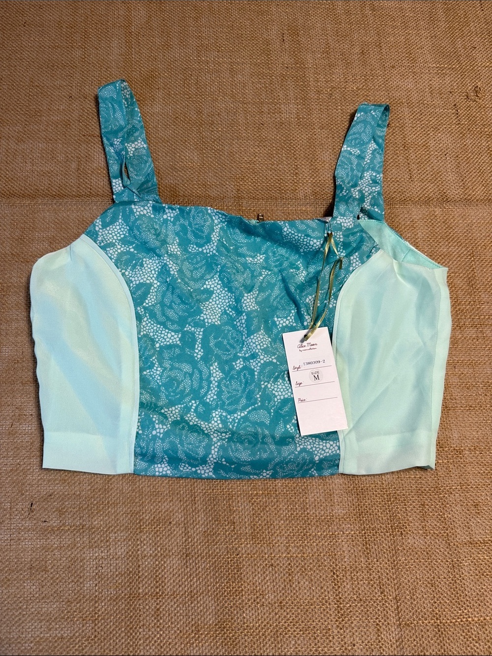 Alice Moon Aqua & Teal Lace Tank Top